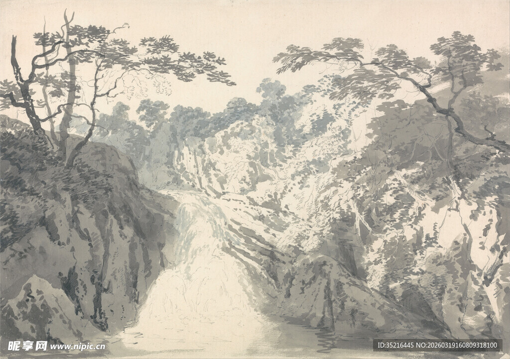 水墨山水间的清幽景致