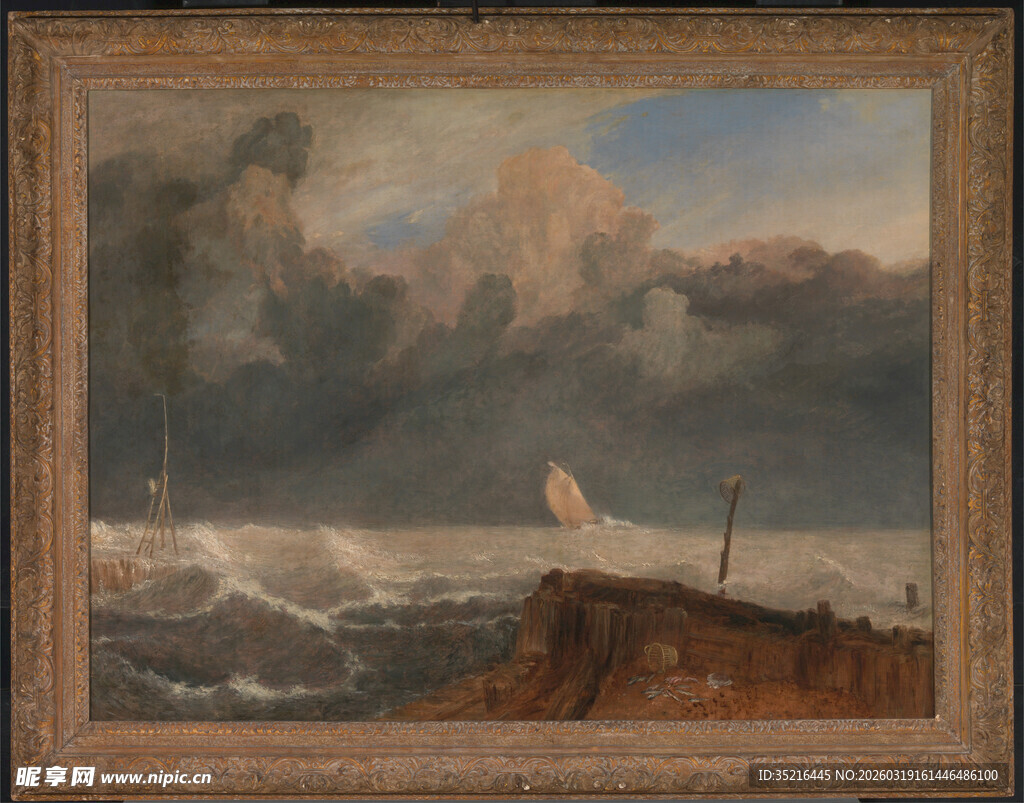 海上风暴中的孤景