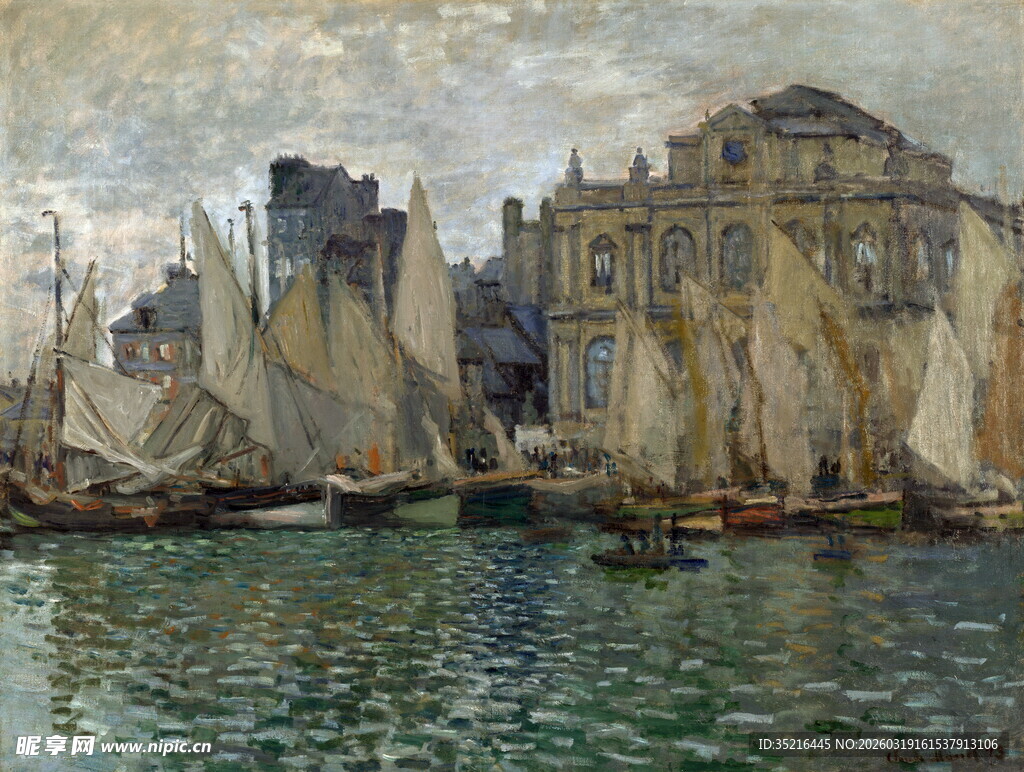 威尼斯港口的船只与建筑