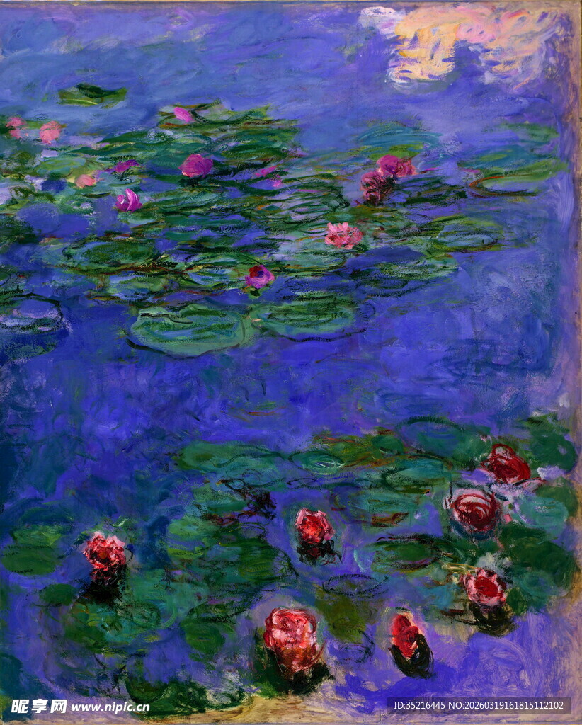 莫奈睡莲画作欣赏