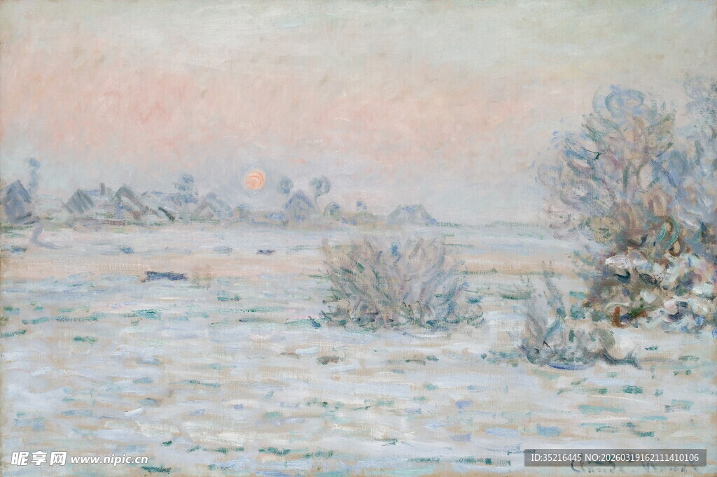 冬日雪景静谧风光