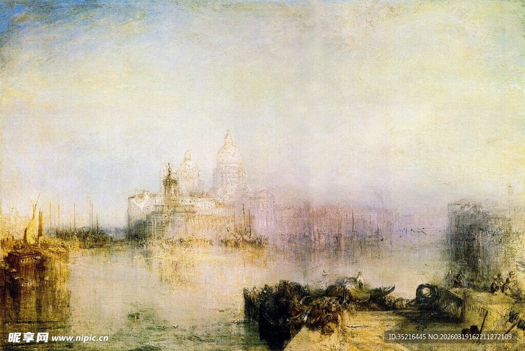 威尼斯水城雾中景致