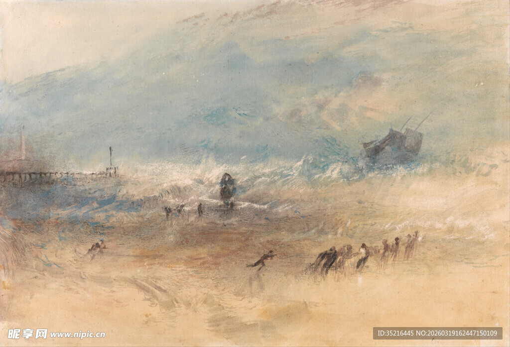 人物与船只画面