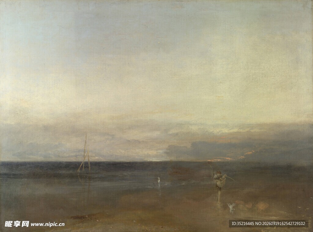 黄昏下的广袤原野景色