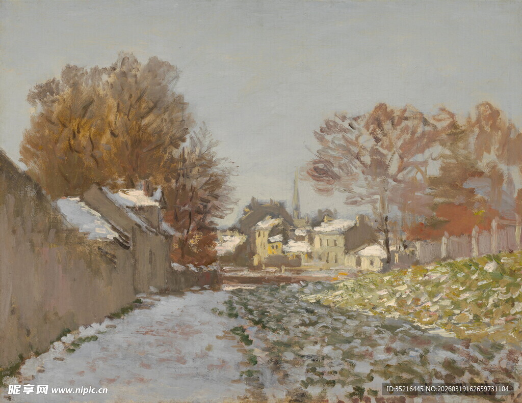 冬日乡村雪景小路