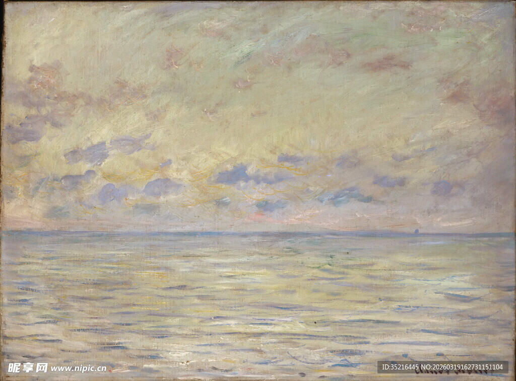 印象派海景画作