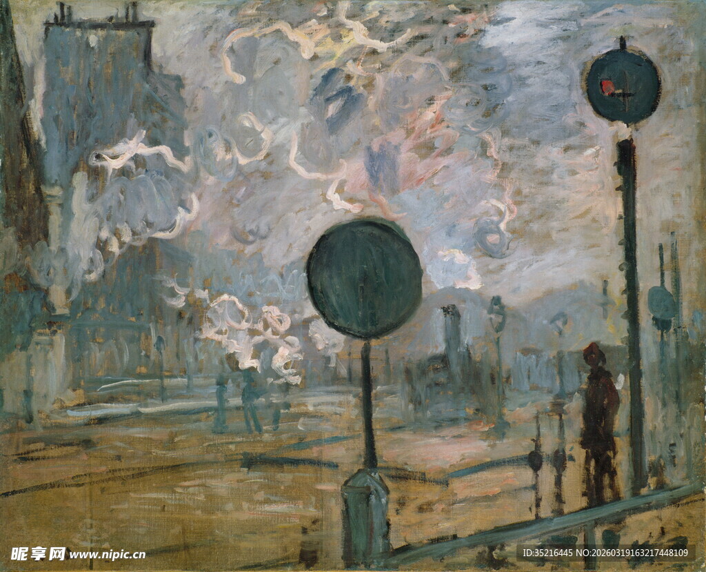 城市街景中的信号灯与行人