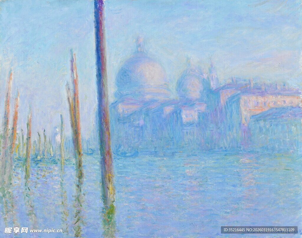 威尼斯水域风景画作