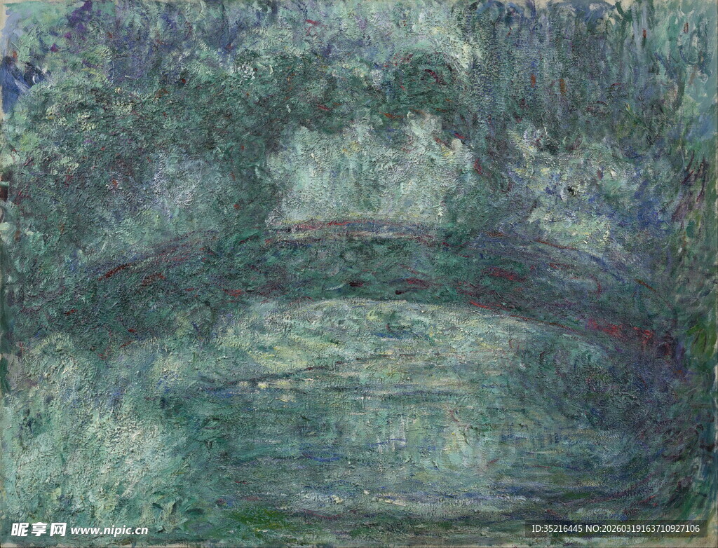 莫奈笔下的梦幻日式桥景