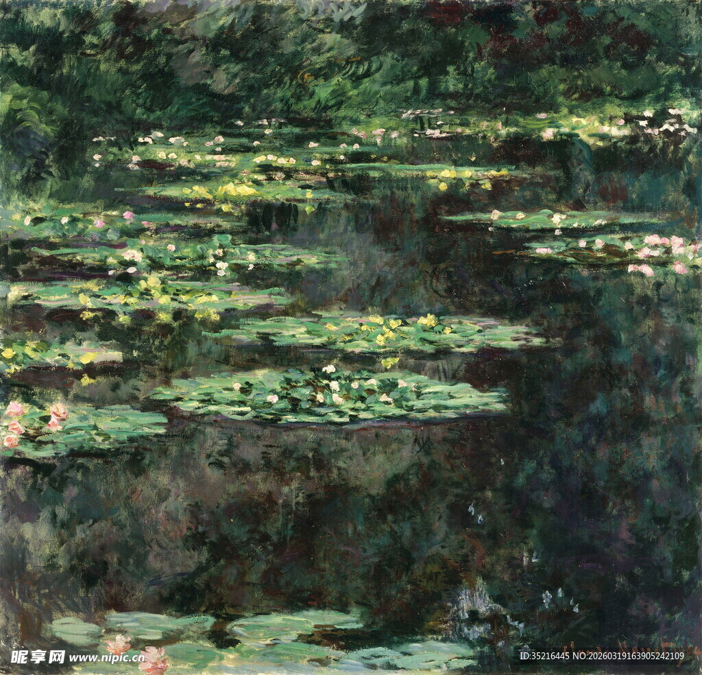 莫奈笔下的睡莲池美景