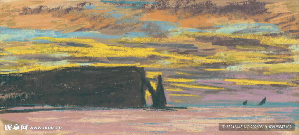 海边黄昏下的浪漫身影