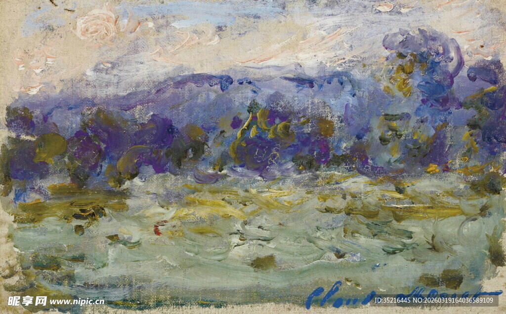 印象派风格的自然风景图