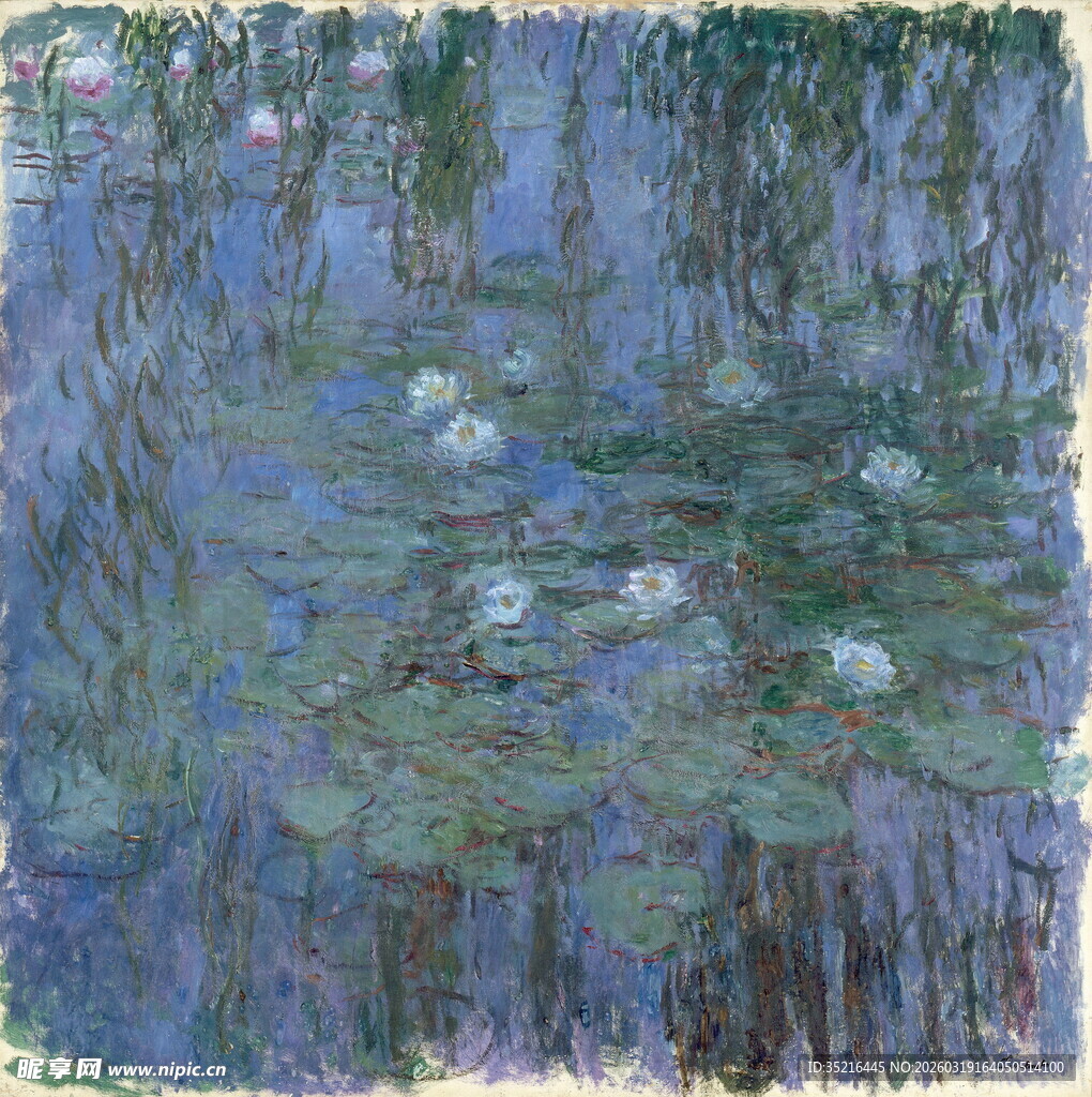 莫奈睡莲油画作品欣赏