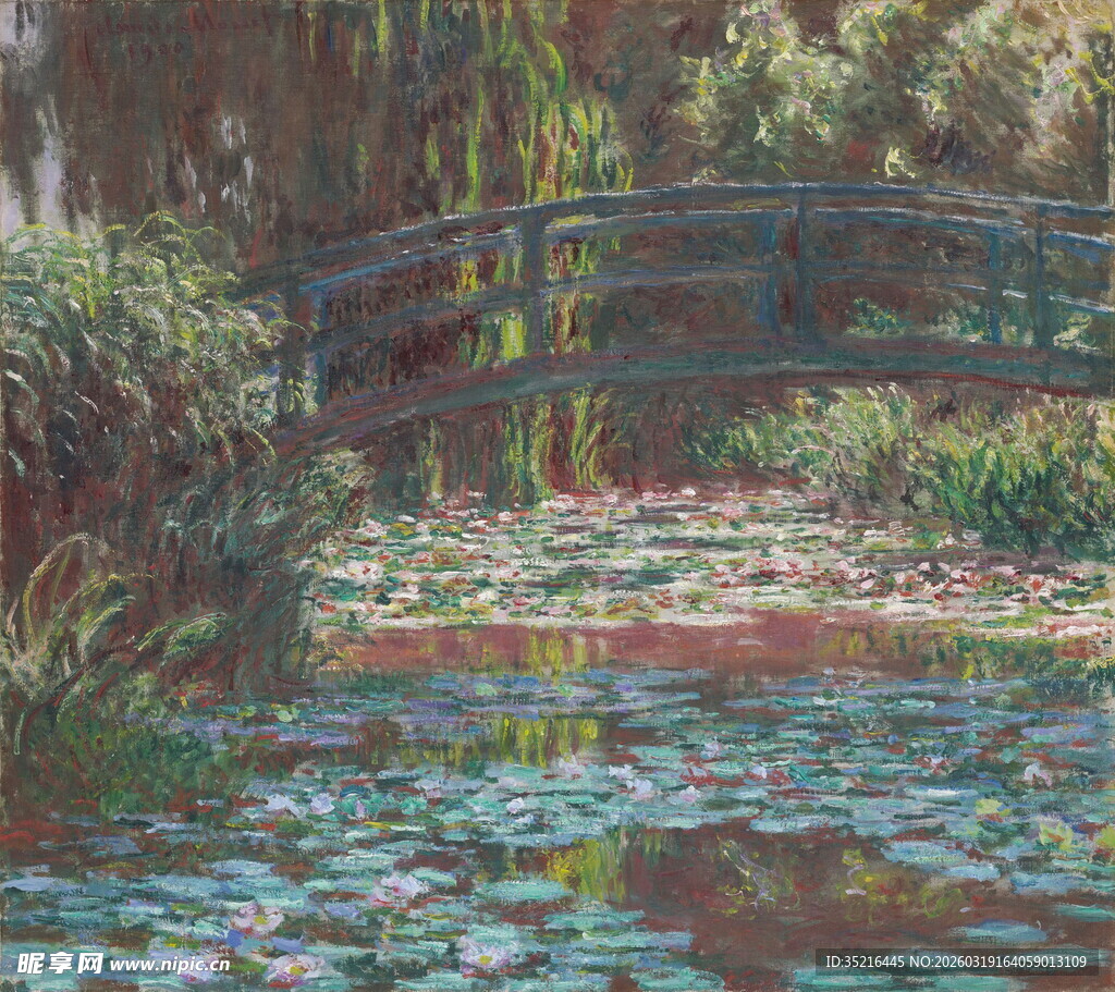 莫奈笔下的睡莲桥美景