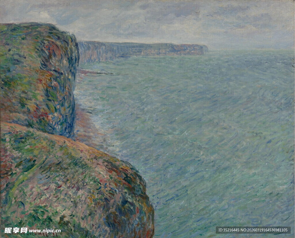 海岸悬崖边的壮阔海景