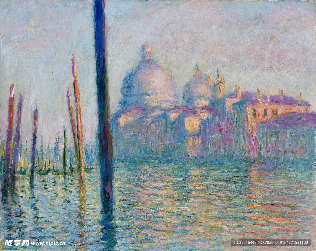 威尼斯水上风景油画