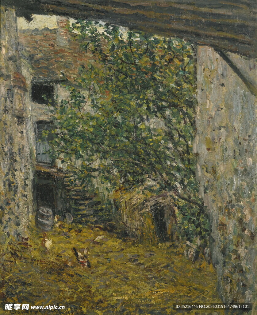 乡村小巷间的自然景致