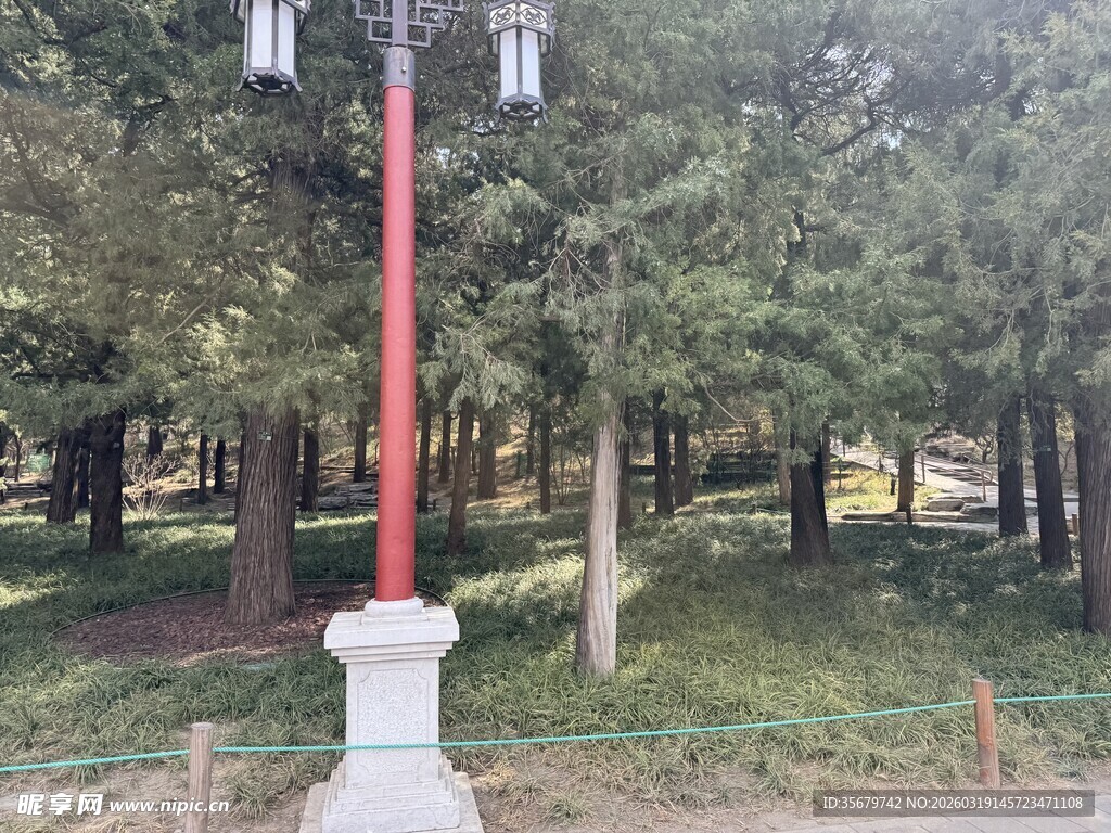 公园中式景观灯柱