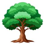 茂盛的卡通大树
