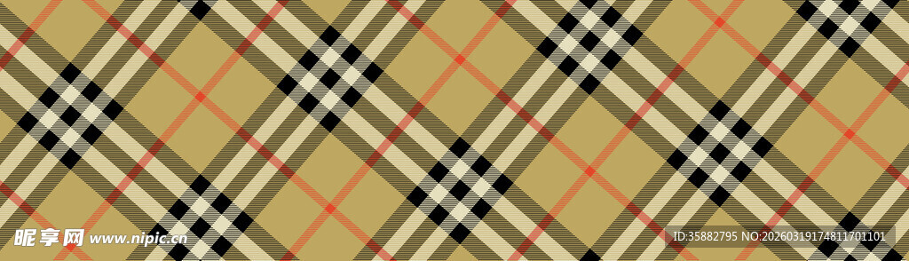 经典格纹图案布料