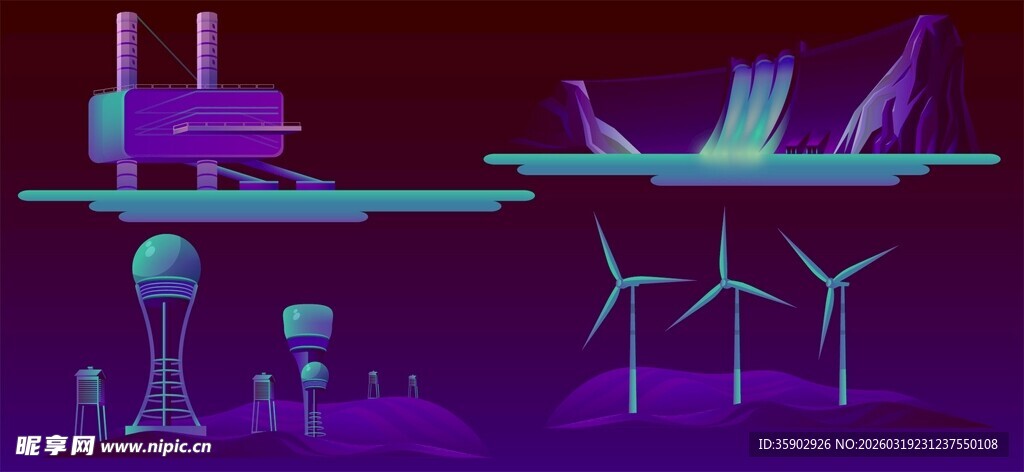 未来能源科技场景图
