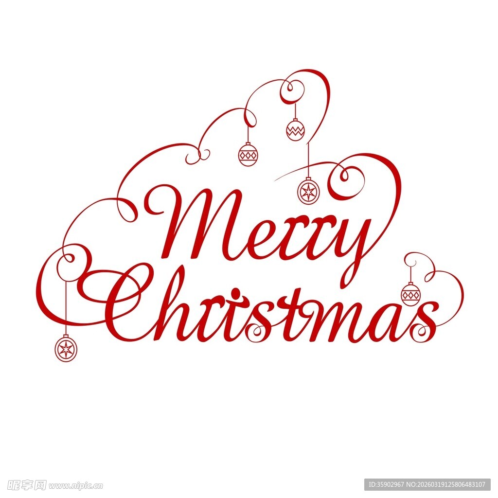 圣诞快乐艺术字体设计