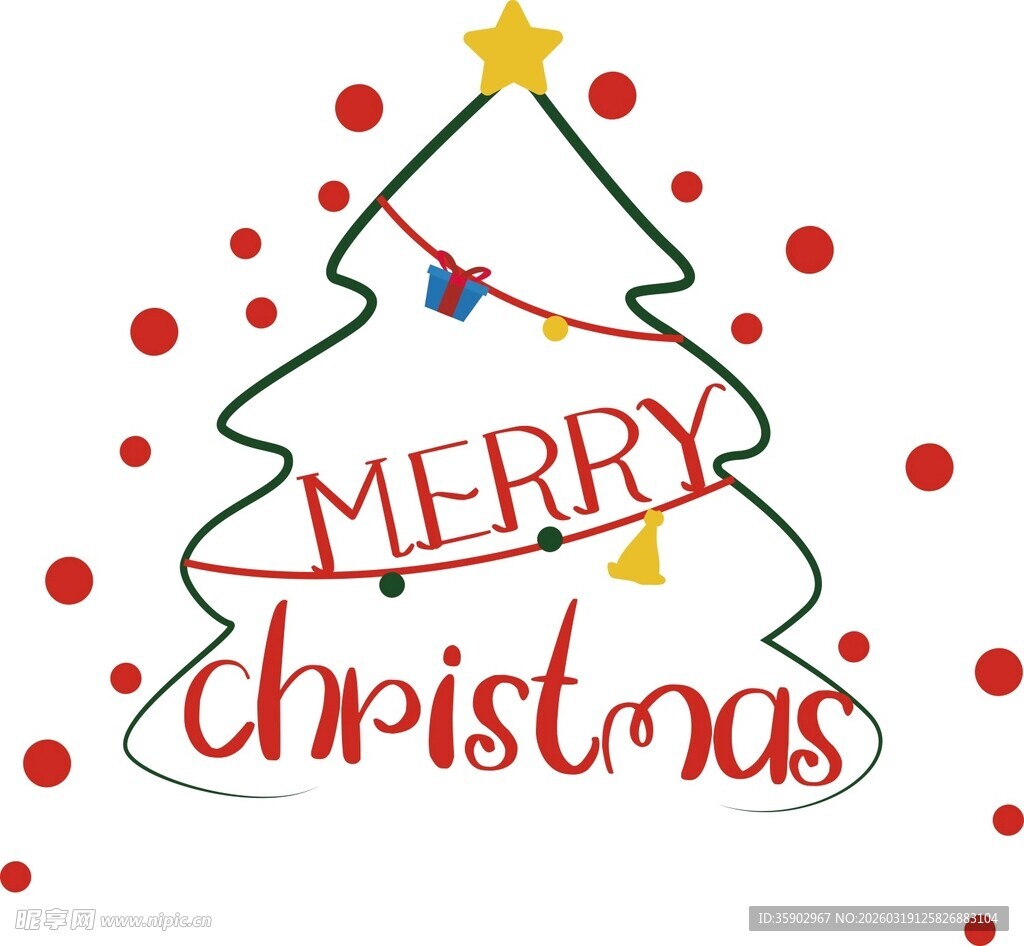 圣诞快乐装饰图案