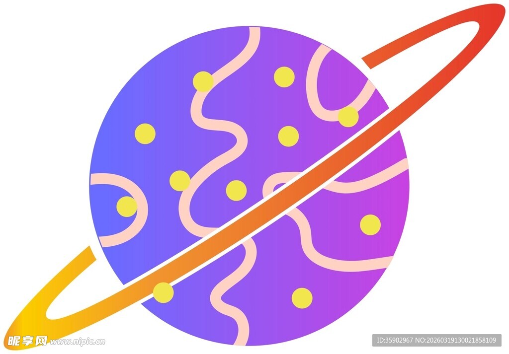 紫色星球带环状结构