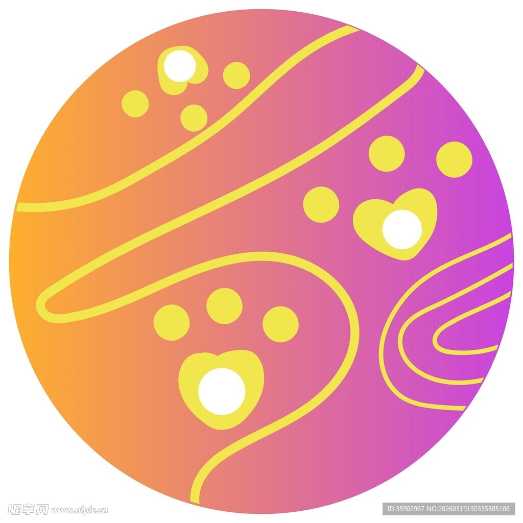 多彩圆形图案纹理设计