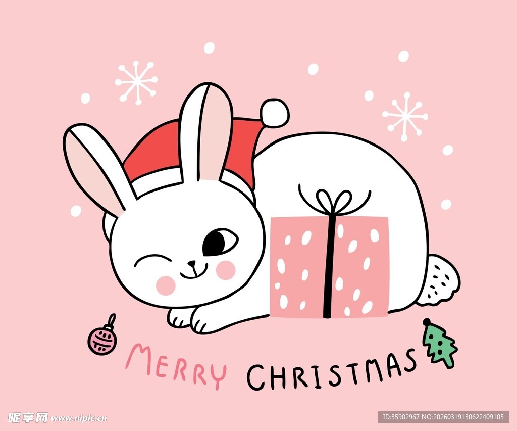 圣诞小兔与礼物