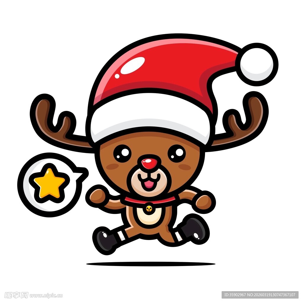 圣诞小鹿欢乐奔跑