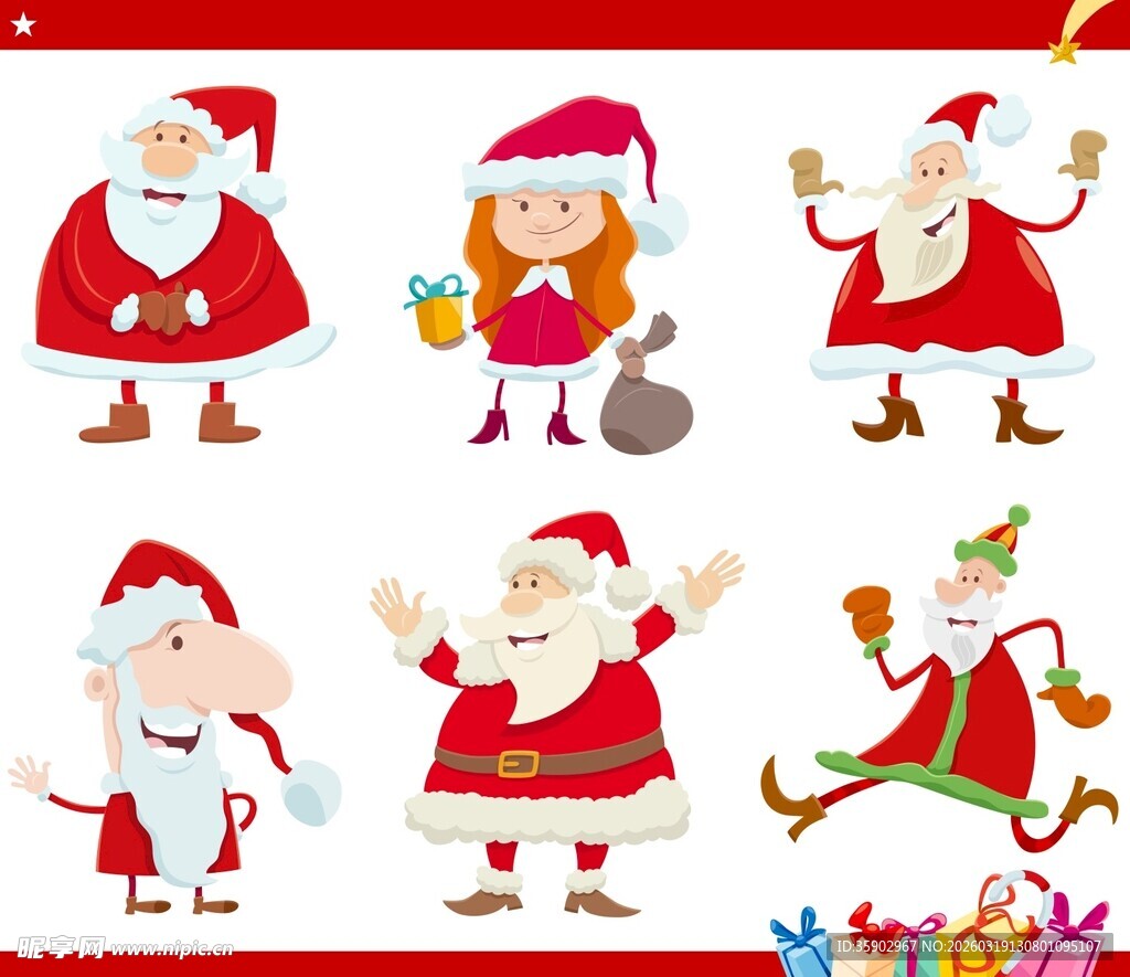 多样圣诞老人形象集合