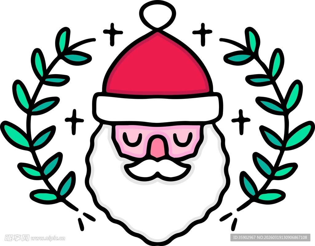 圣诞主题卡通圣诞老人形象