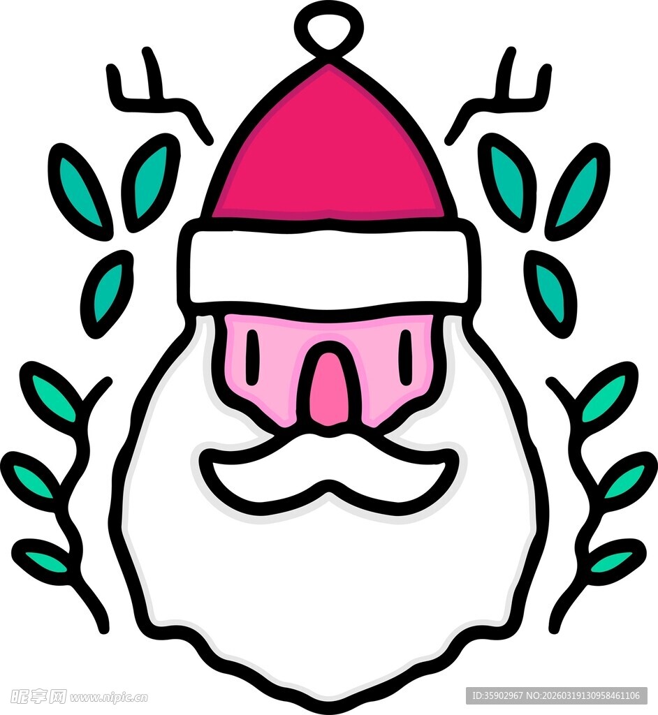 圣诞主题卡通圣诞老人形象