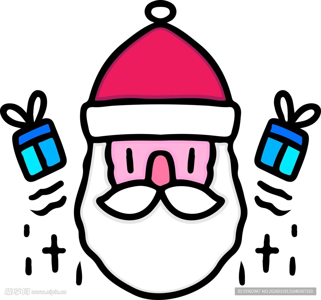 圣诞老人与礼物图标