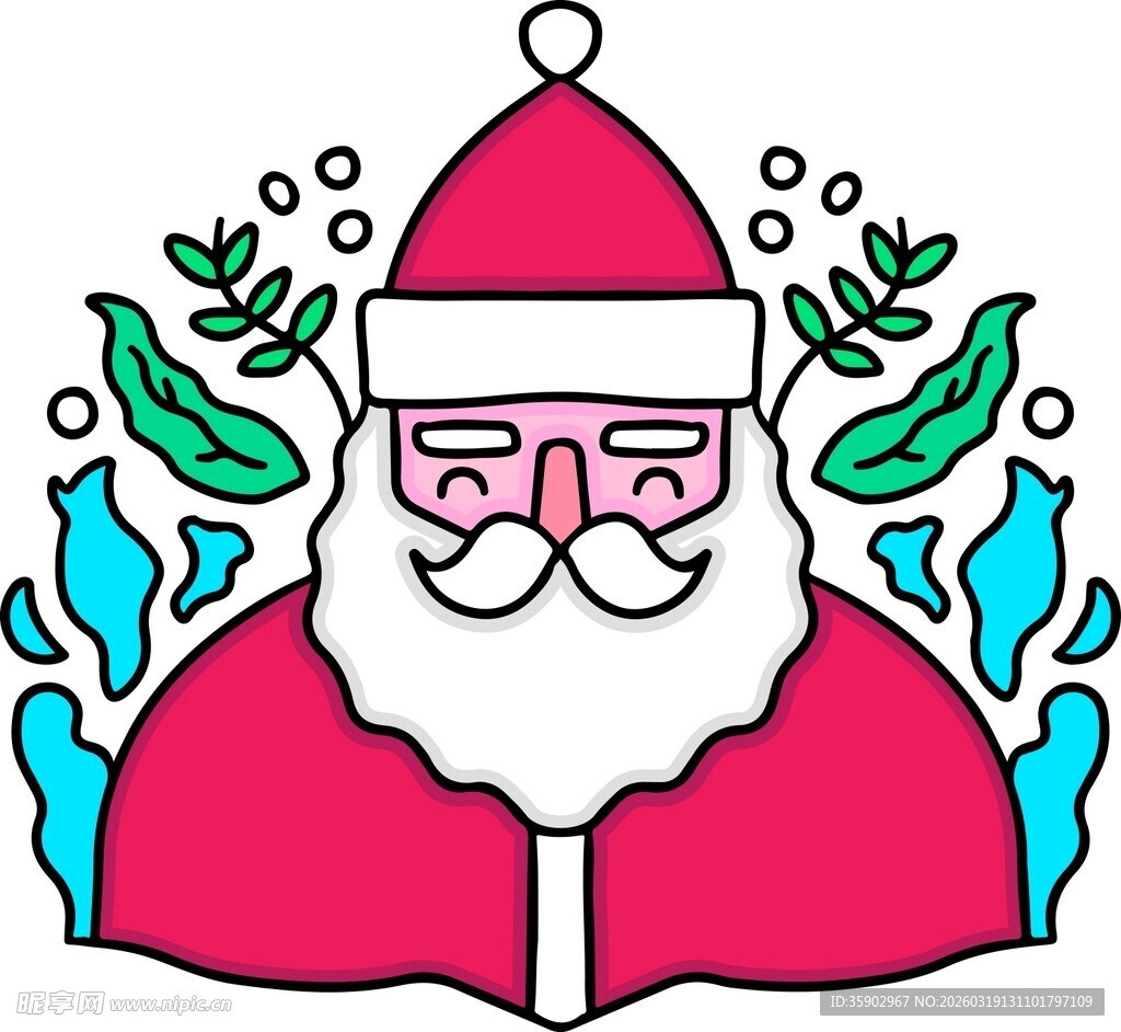 卡通风格的圣诞老人形象