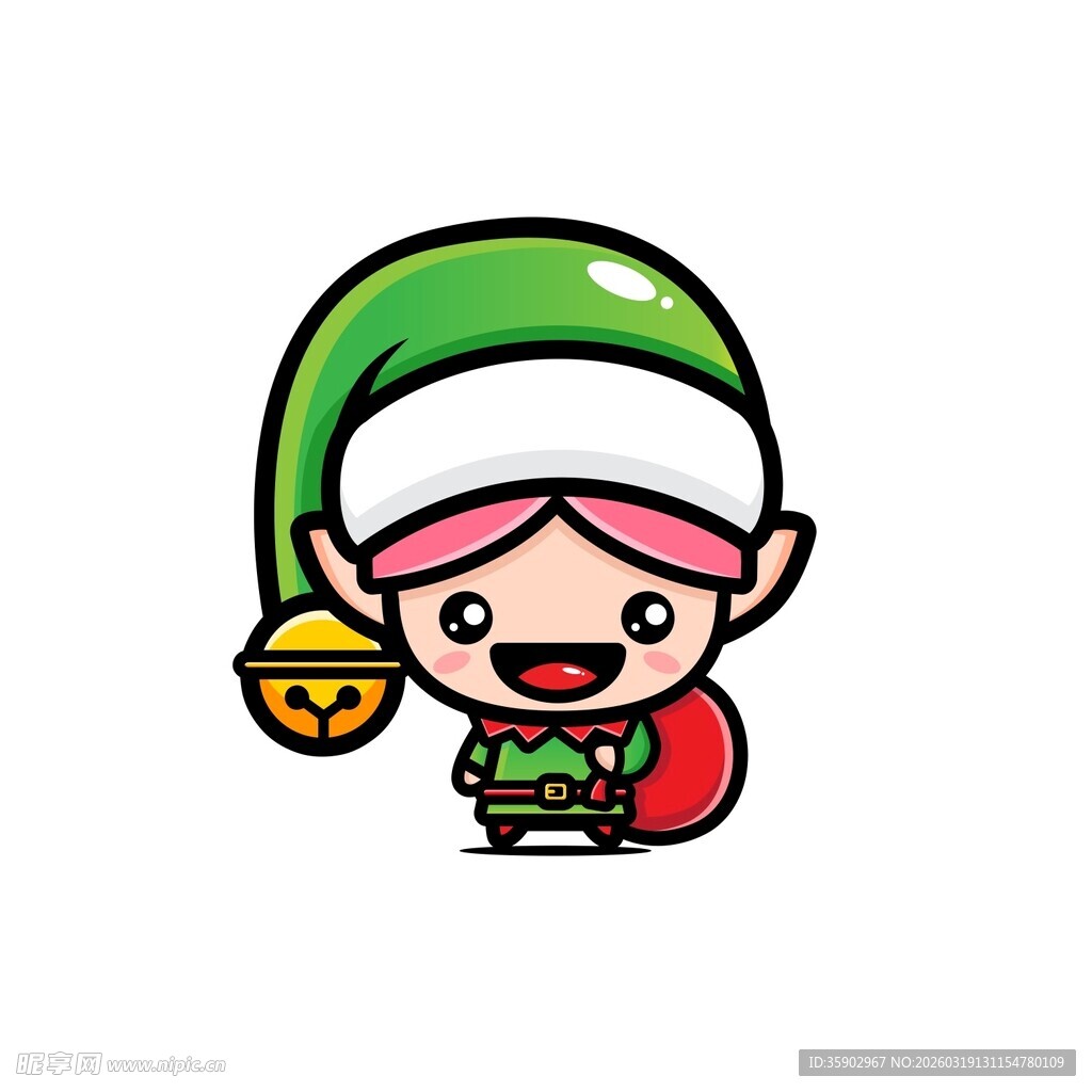 圣诞小精灵卡通形象