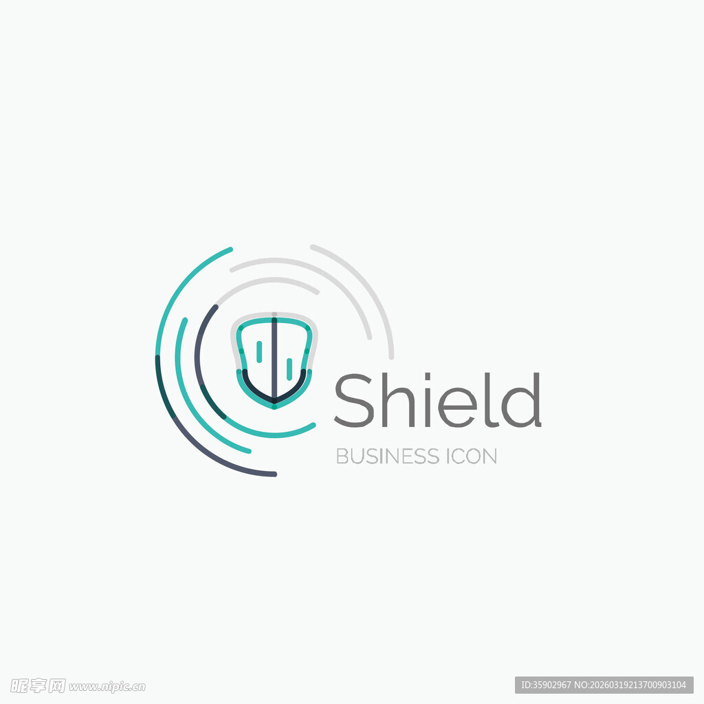 盾牌主题简洁标志设计