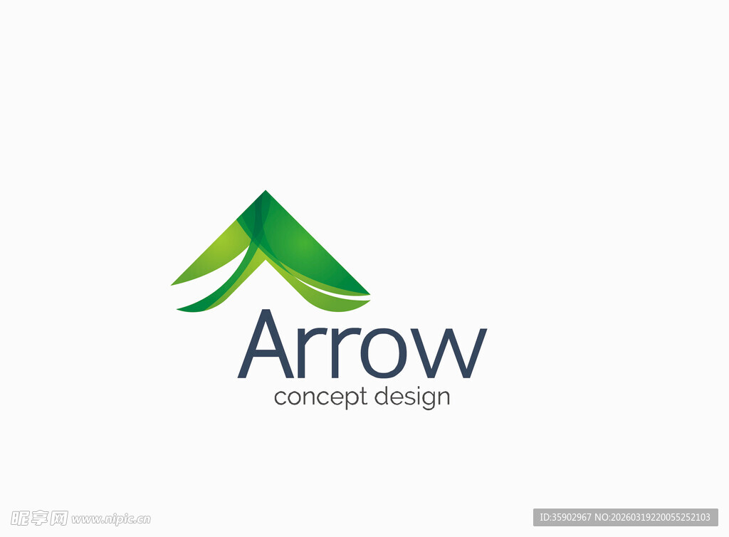 绿色箭头企业标志设计
