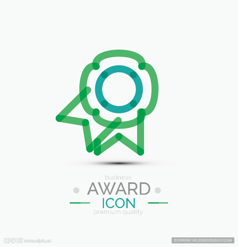 简约风奖章图标设计