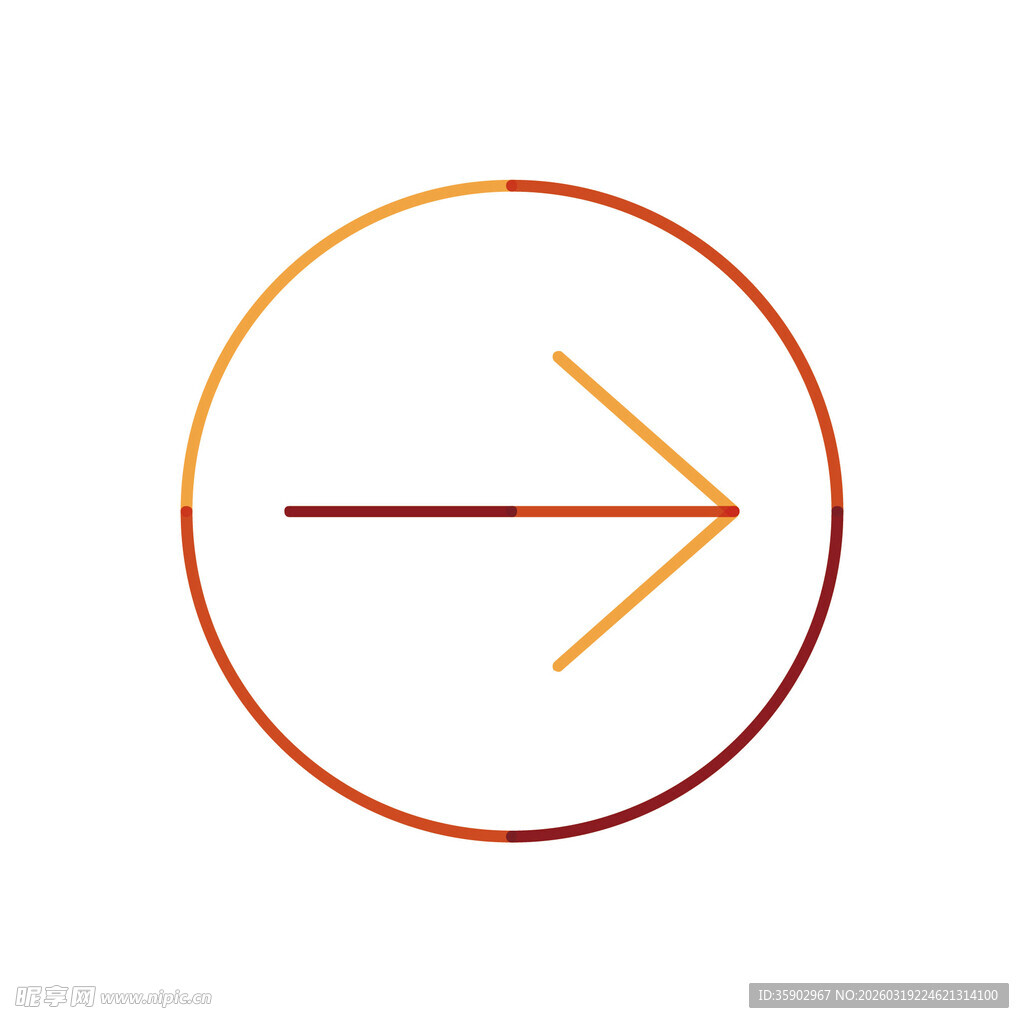 圆形渐变箭头图标