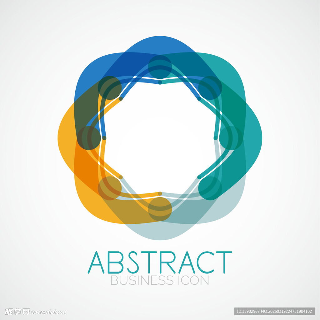 抽象环形多彩图形设计