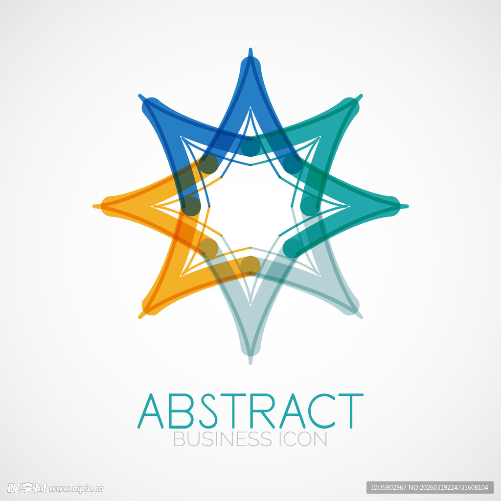 抽象星形几何图案设计