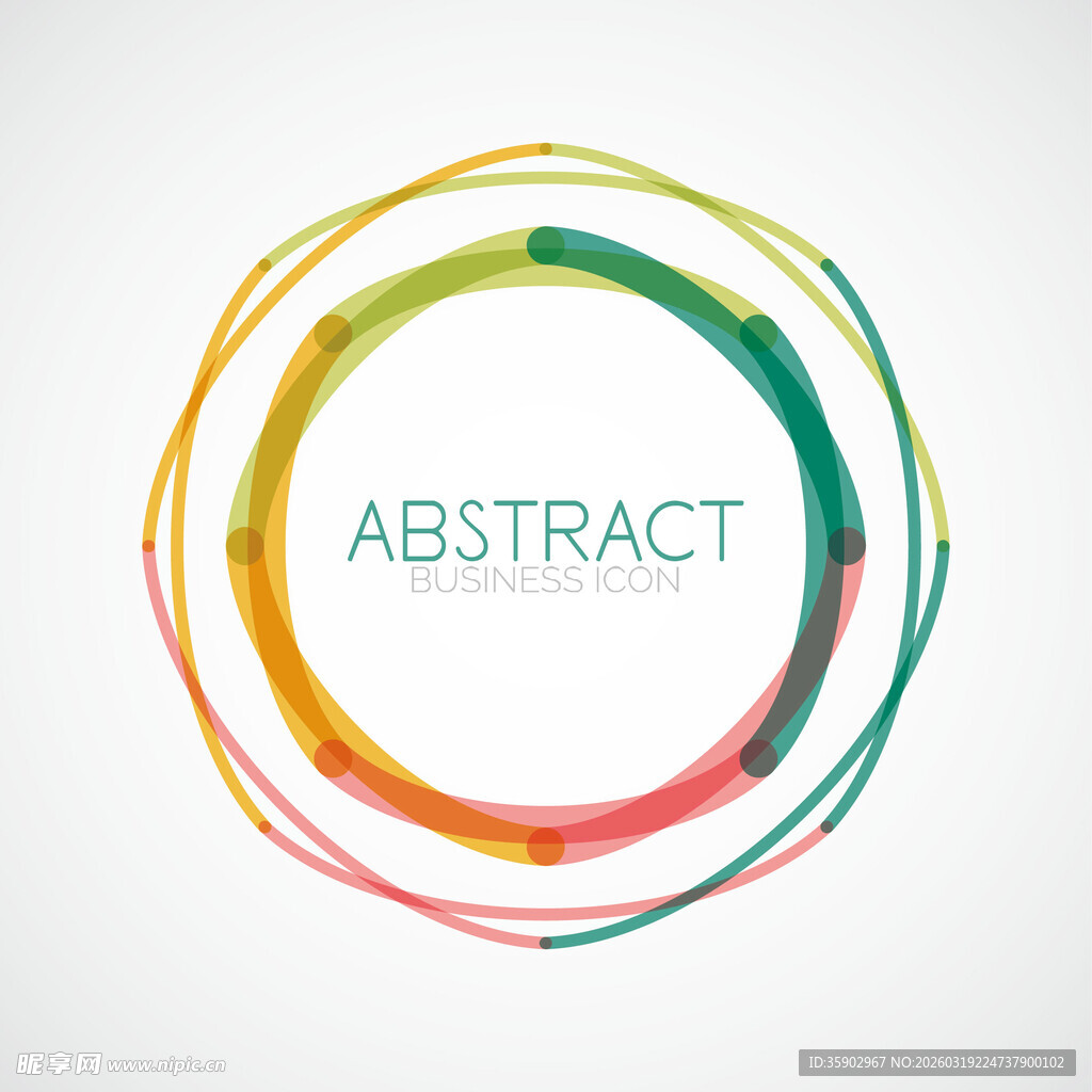 彩色抽象圆环图案