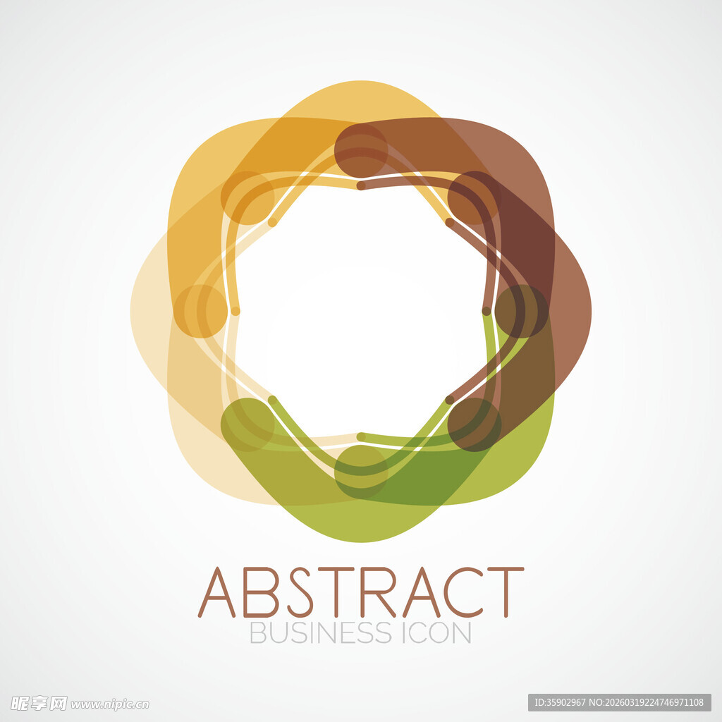 抽象多彩环形图案设计