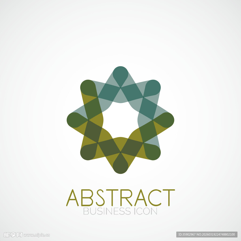 抽象几何图案标志设计