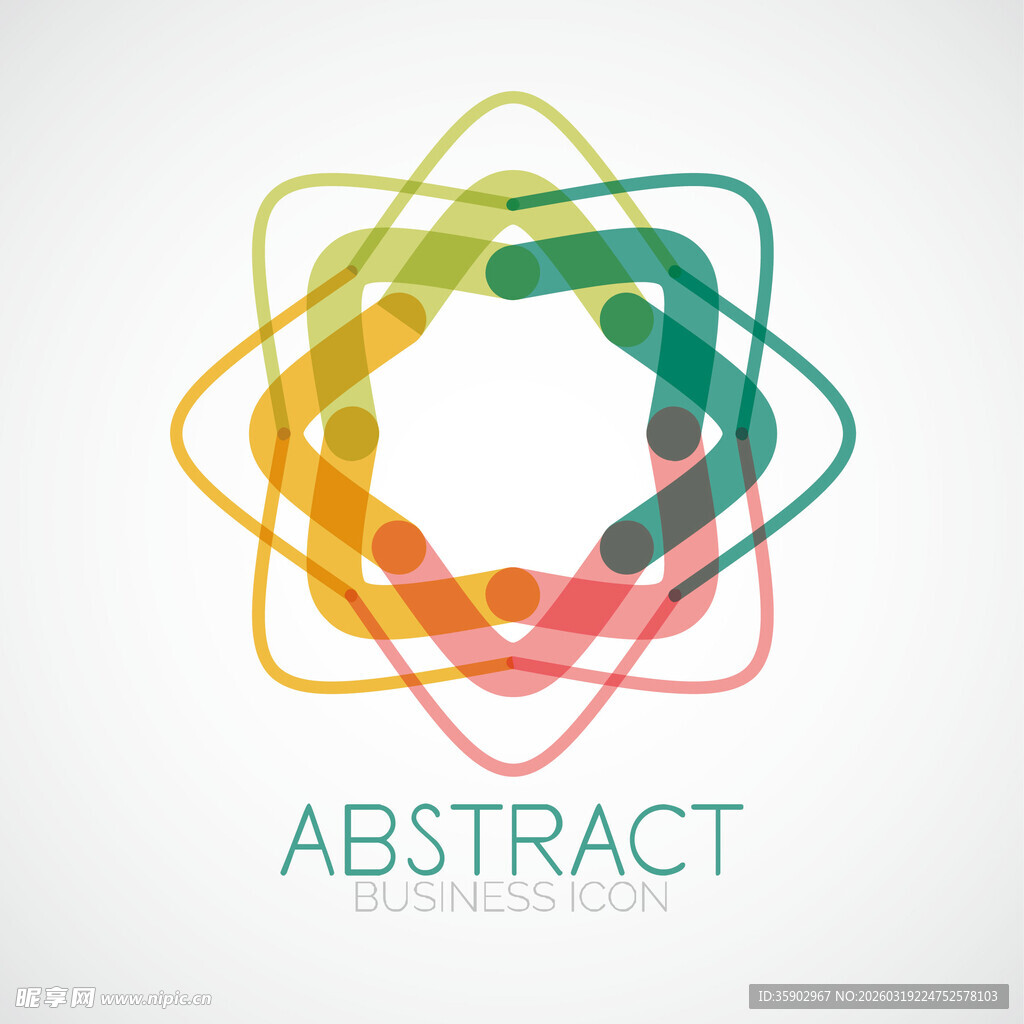 多彩抽象几何图形组合