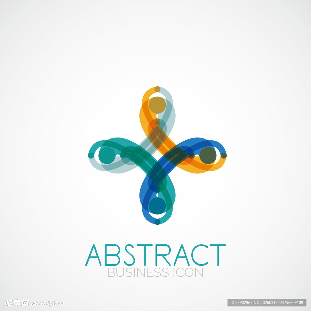 抽象多彩几何标志图案