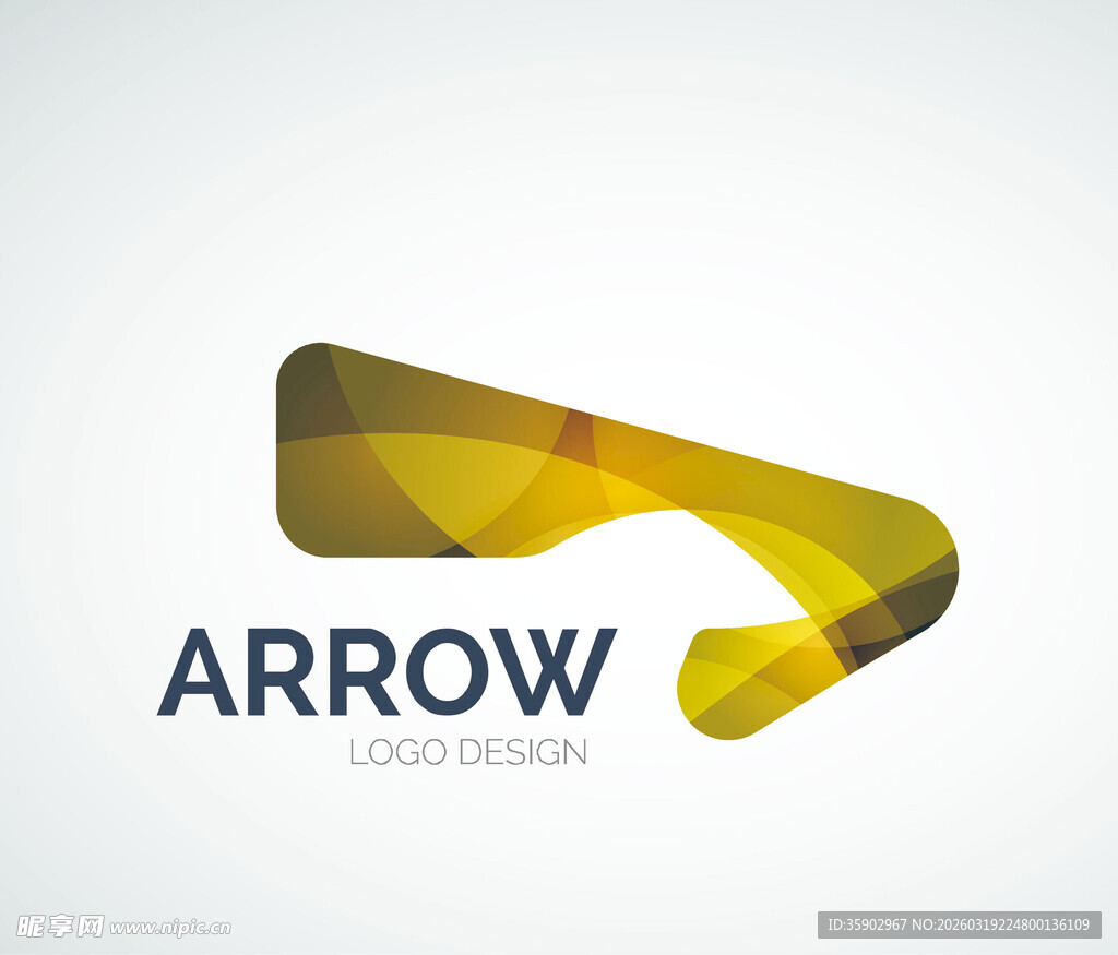 黄色箭头图形标志设计
