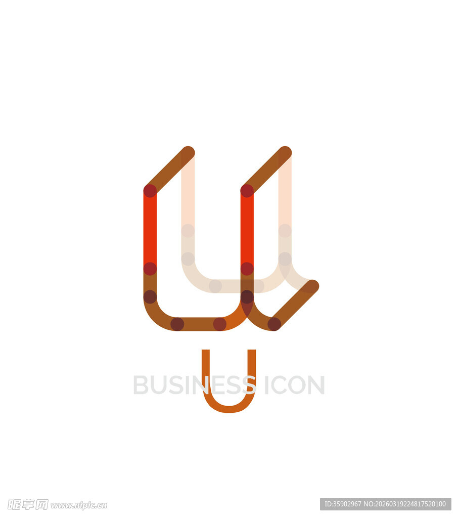 简约风格字母U图标设计